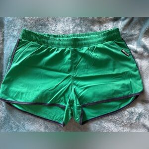 Outdoor Research Sprout Green Zendo Shorts with Navy Blue Trim Size Large